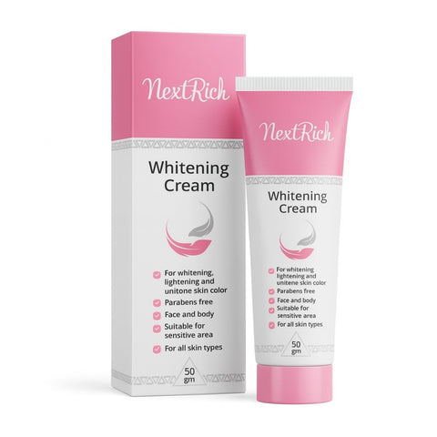Next Rich Whitening Cream 50 grams | Deep Hydration Anti-Aging | Skin Brightening | Sensitive Areas | All Skin Types