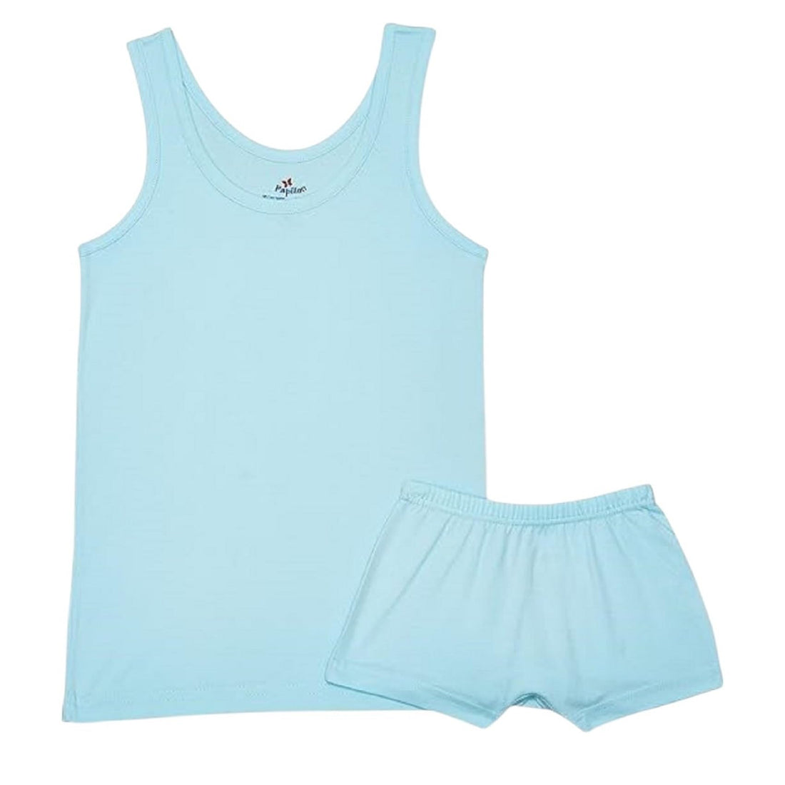 Papillon Girls Set Of 2 Pieces Sleeveless Undershirt&Underwear Cotton Base Layer Set (pack of 1)