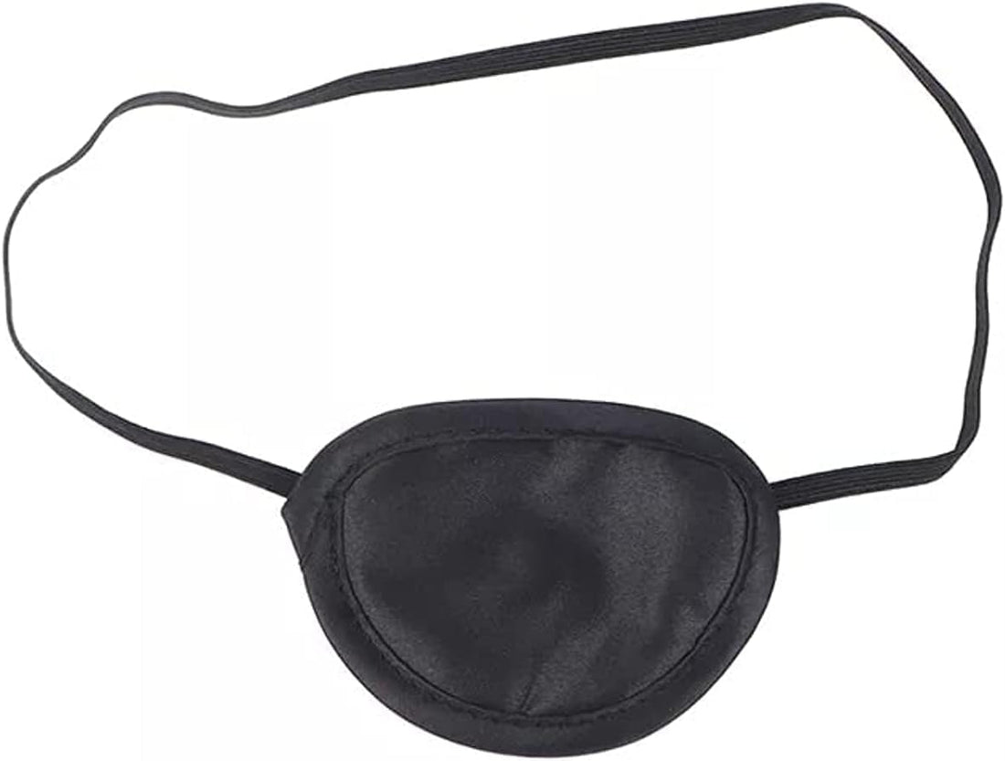 Monocular Black Eye Patch, Washable, Adjustable Amblyopia, Medical Eye Patch, Pirate Suit for Adults and Children