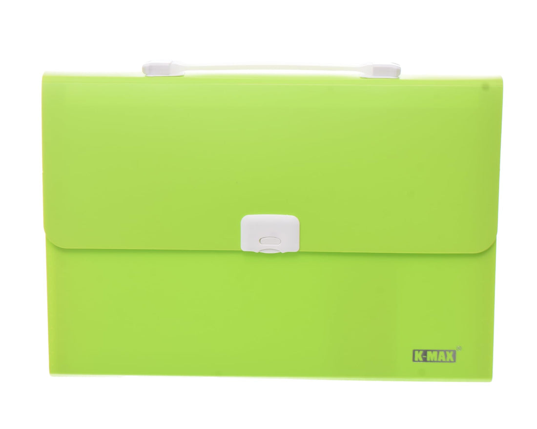 K-Max High Quality Expanding File With Lock And Handle 12 Pocket - A4 - Kms3013 - Assorted Colour