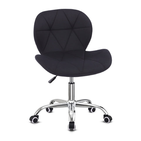 Black Office Chair,Faric Desk Chair for Home Adjustable Height Swivel Chair Comfy Padded Computer Ch