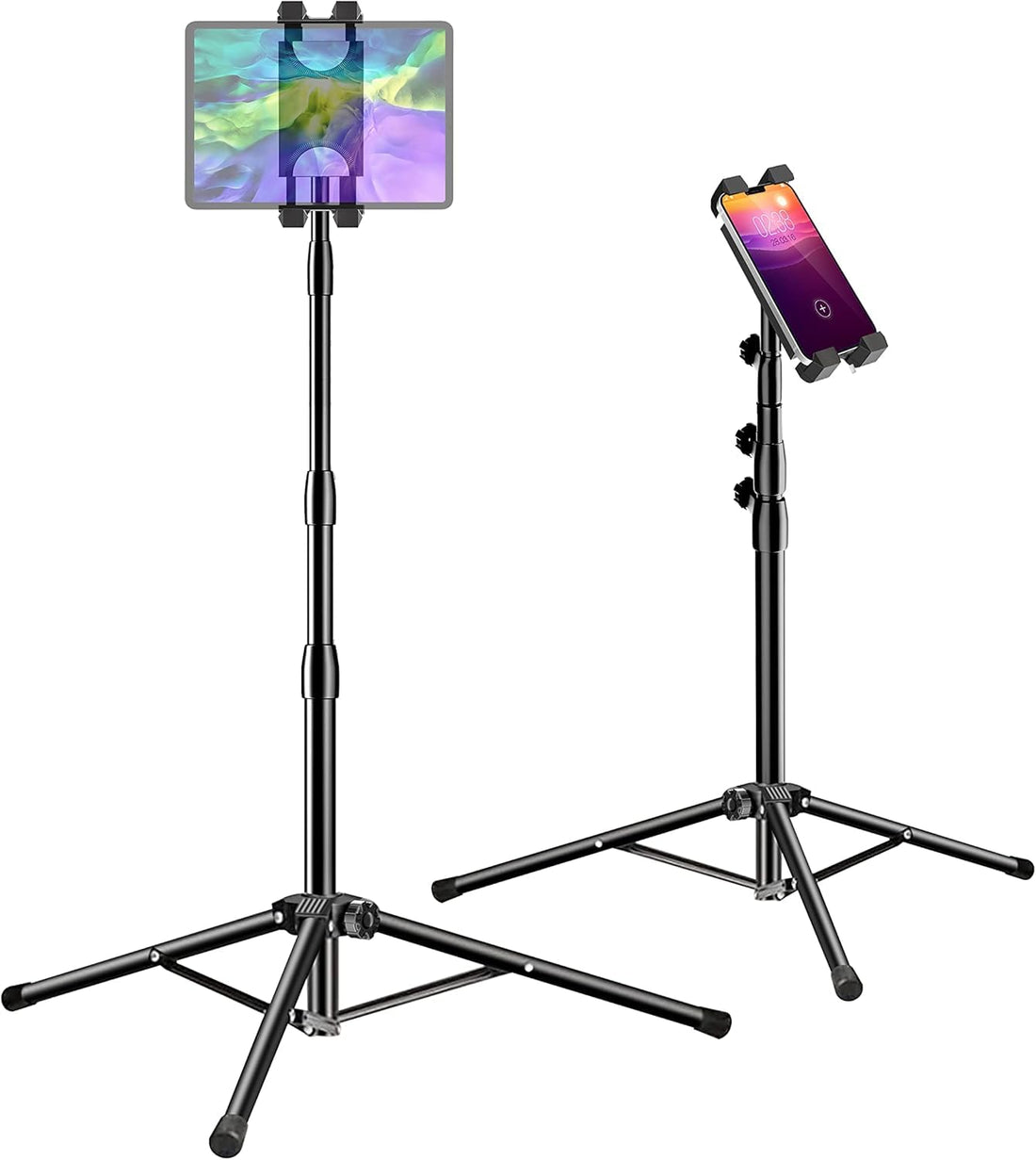 Tablet Tripod Stand, Tablet Floor Stand with Height Adjustable 20" - 56", 360° Rotation Holder Mount for Switch, Samsung Tab, 4.7" - 12.9" Tablets and All Phones