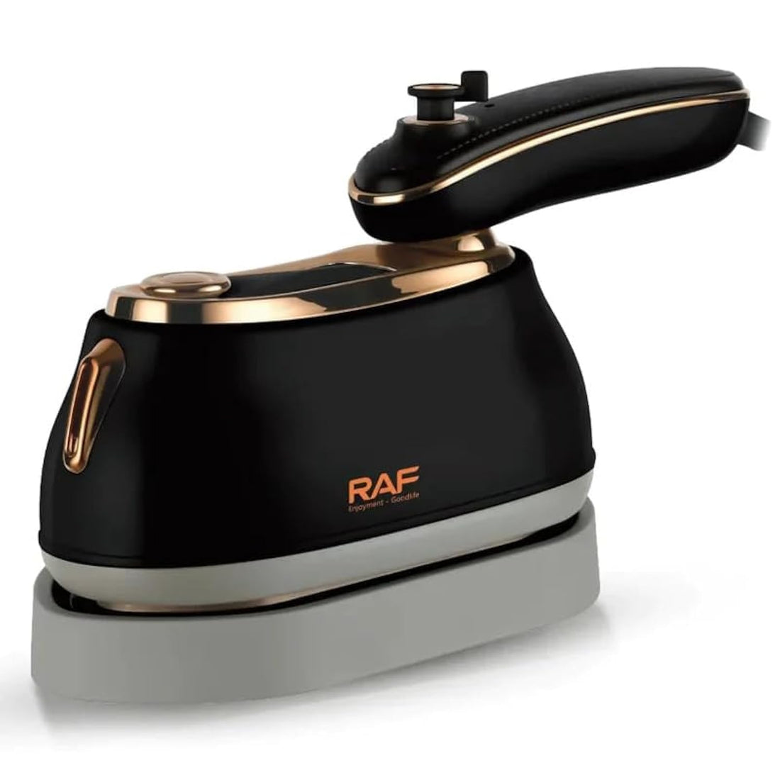 RAF Steam Iron 2 * 1 R.1142H, 1000 Watt, 220v, 50Hz, Black