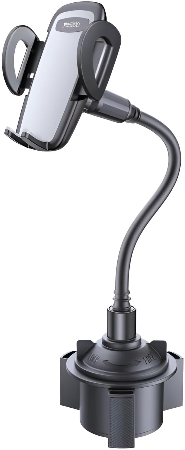 Next Store Cup Mount Car Phone Holder - Long Arm Flexibility, 360 Degree Rotation, Secure Mount, One-Handed Use, Easy Installation, Compatible with All Smartphones, Quality Assured