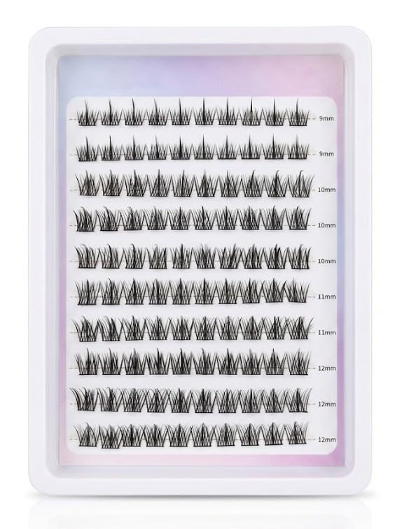 200 PCS - Extensions Individual Lash Volume 5D mink - FREE EYELASHES - Natural Eyelashes 30D (9 TO 12 -MIX) -ONE BY ONE