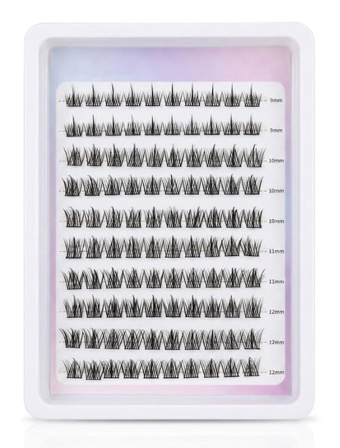 200 PCS - Extensions Individual Lash Volume 5D mink - FREE EYELASHES - Natural Eyelashes 30D (9 TO 12 -MIX) -ONE BY ONE