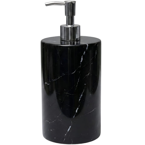 Luxury Marble Soap Dispenser Pump and Soft Velvet Base - Lotion & Liquid Dispenser, Modern Kitchen Bathroom Soap, Prevent Slip and Protect Surfaces