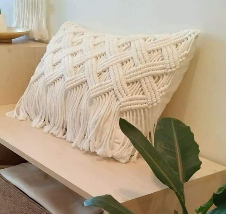 MacrameStore- Macrame Cushion 45×45 cm - كوشن مكرمية