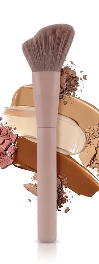 LARGE ANGLE Soft Finishing Powder Brush, Professional Blush Brush for Cheeks,Soft Bristles Makeup,Beauty Tool - (N-270)