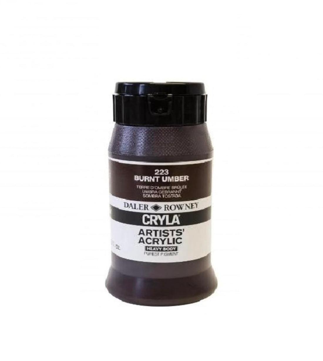 Daler-Rowney Acrylic Color, Burnt Umber - 500 ml