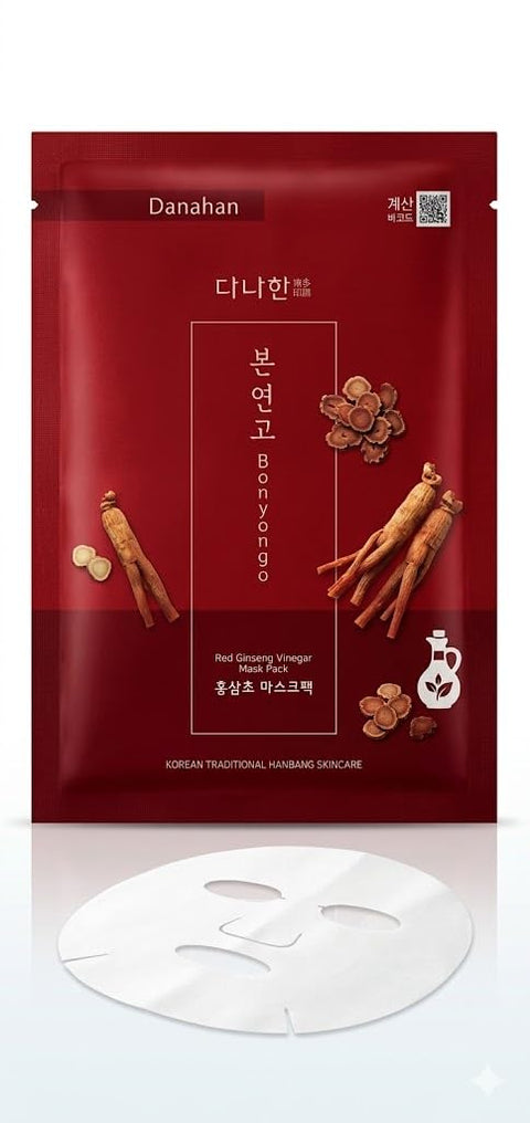 Danahan Bonyongo Red Ginseng Vinegar Mask Pack, Korean Sheet Mask, Skin Care