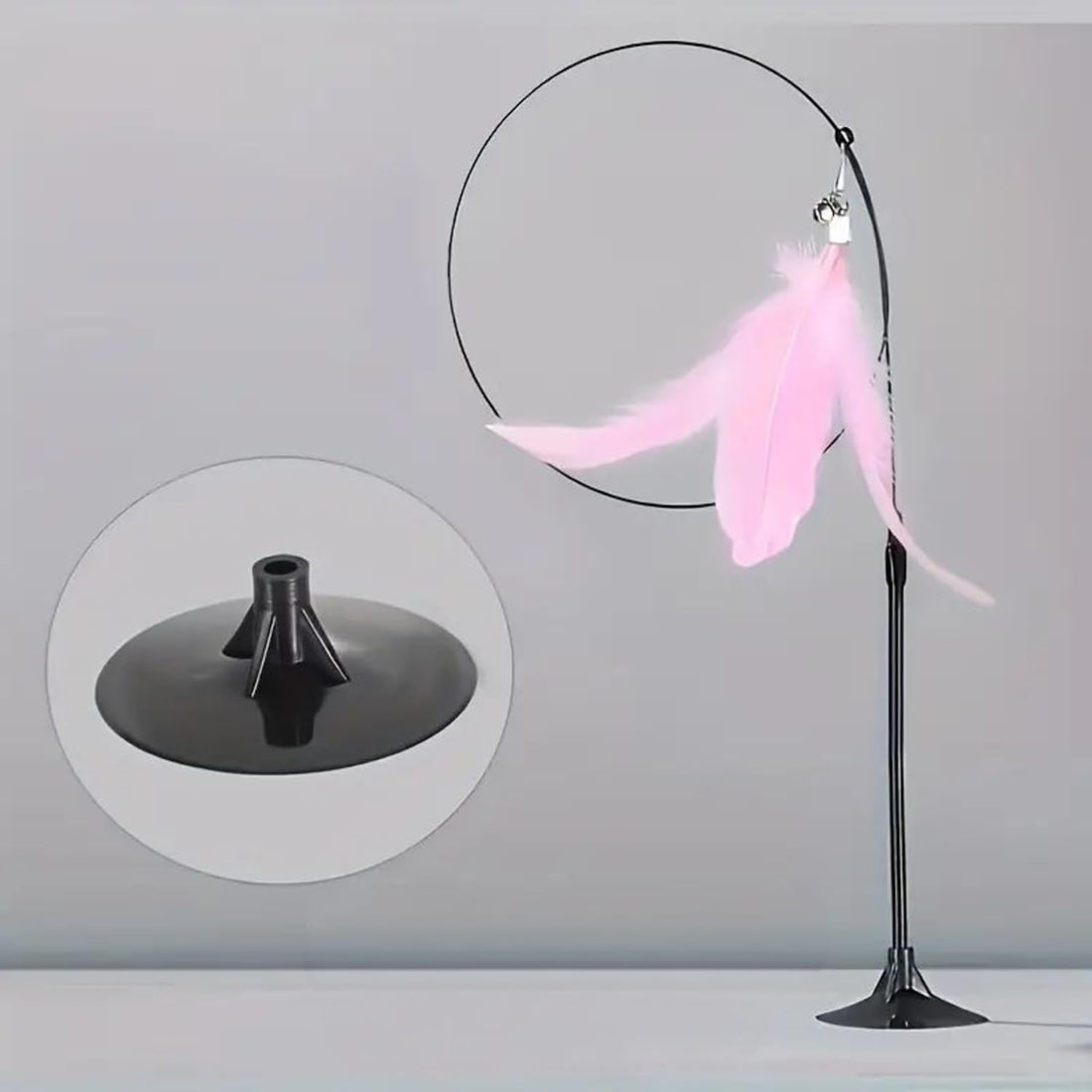Interactive Cat Teaser Toy with Suction Cup, Flexible Rod, Self-Amusement Stick for Cats – Engaging Playtime Fun for All Feline Friends