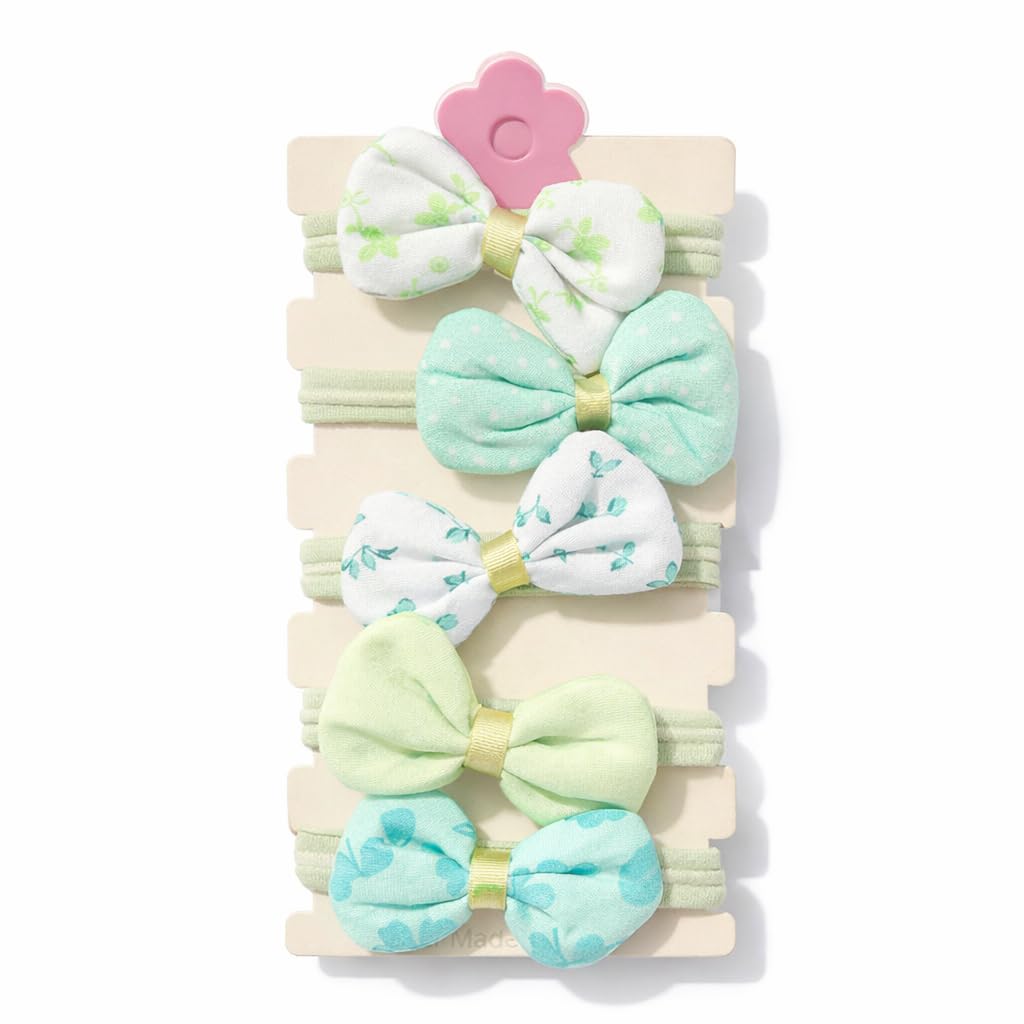 Catch Up 5 Pcs Bow Hair Clips for Girls Cute Ribbon Style Hair Accessories Non Slip Strong Hold Lightweight Comfortable Durable Clips for Daily Use and Styling