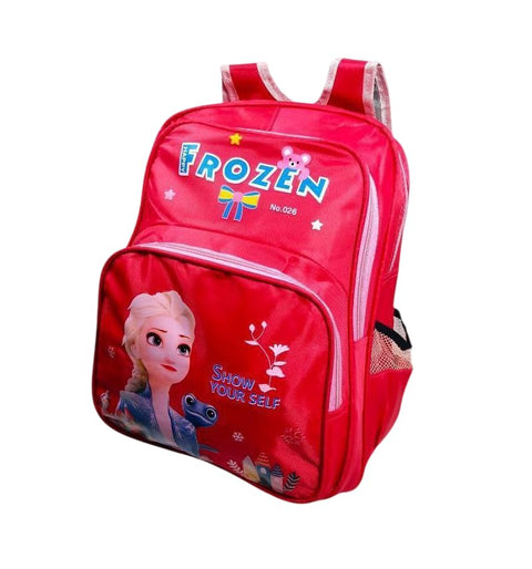 School Backpack 2, Cartoon Characters, Purple and Red, Polyester Fabric, 43x35 cm, Multiple Pockets, for Kids 1st to 6th Grade P8230
