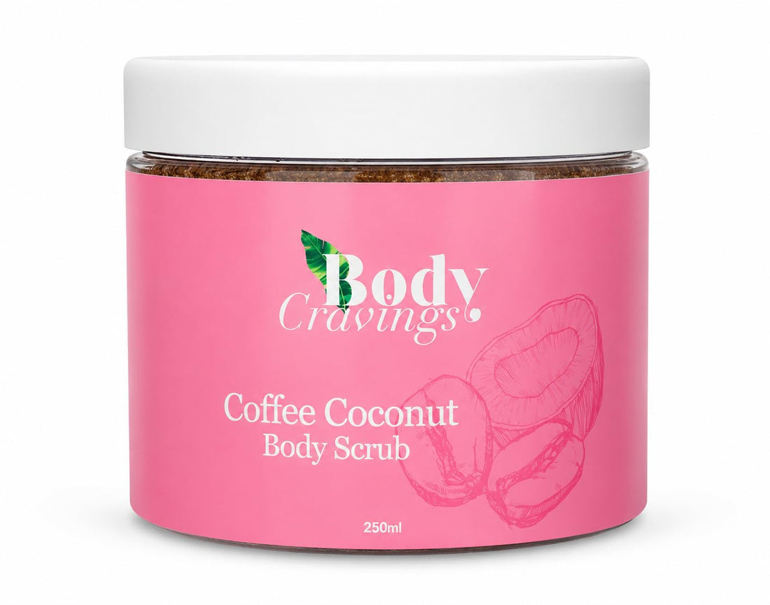 Body Cravings Coffee Coconut Body Scrub 250ml | Exfoliating Body Scrub with Coffee Grounds & Coconut Oil | Moisturising Skin Polish for Soft, Smooth & Glowing Skin