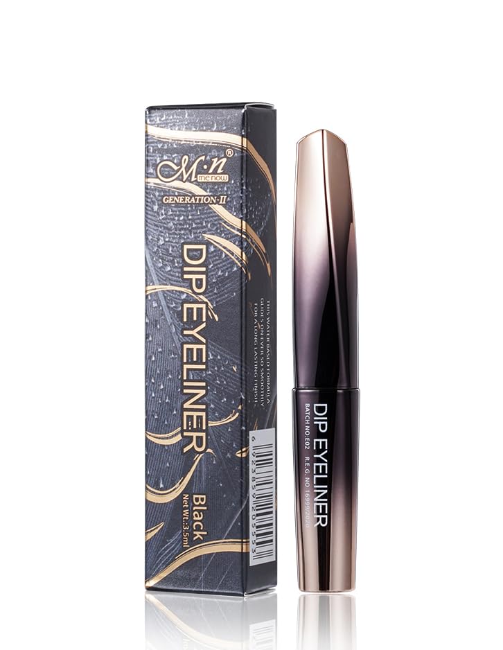 Dip Eyeliner, Smudge-Resistant, Fine Precision Tip, Black, 3.4ml