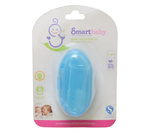 Smart Baby Silicone Finger Toothbrush For Kids - Blue