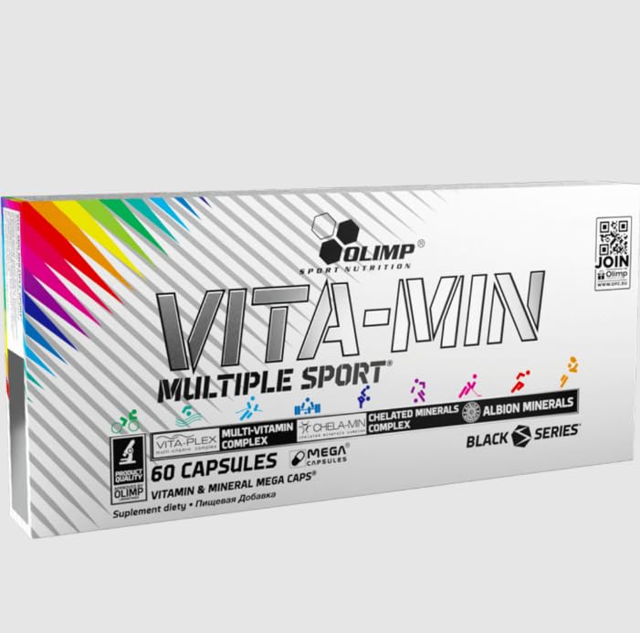 Vita-Min Multiple Sport Albion™ Chelated - 60 Capsules - with Practical Pill Box - Athletic Performance Rhythm Matrix - Metabolic Strength Shield - Non-GMO - High Bio-Integrity Formula