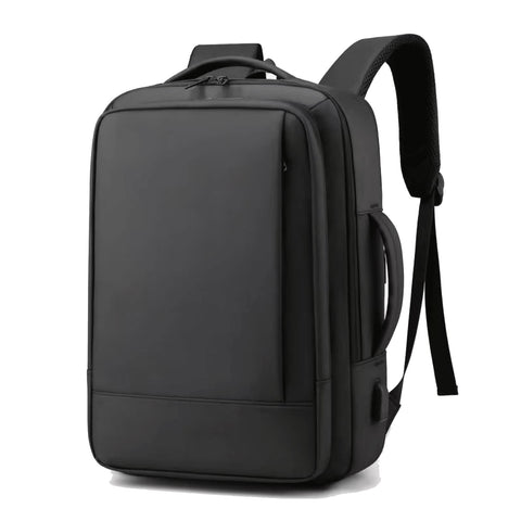 Rightsure Business Laptop Backpack, Waterproof Backpack with USB Charging for 15.6 Inch Notebook, Travel Backpack with 30% Capacity Expansion, Black, 20 x 31 x 42 cm