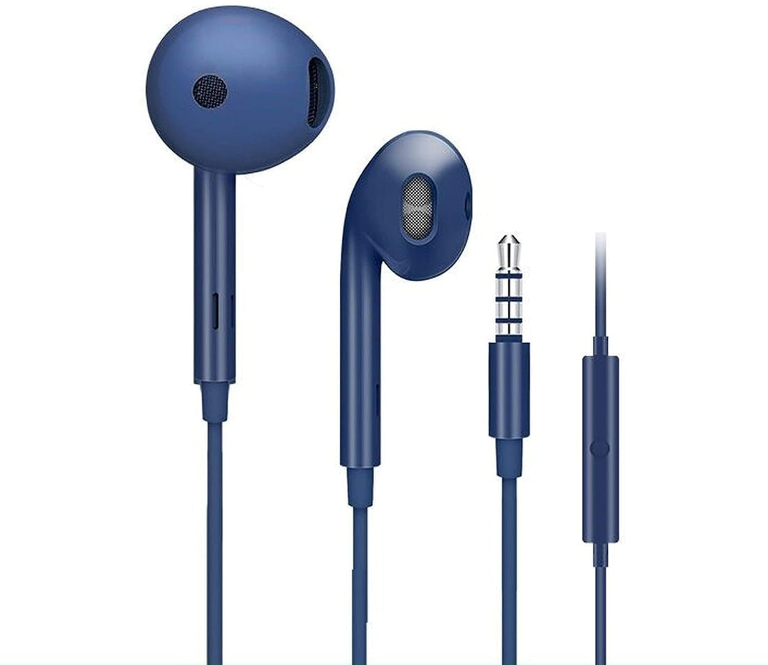 EarPhone In-Ear Wired with Microphone 3.5MM EarPhone Bulit in Microphone Compatible With Oppo (Blue)