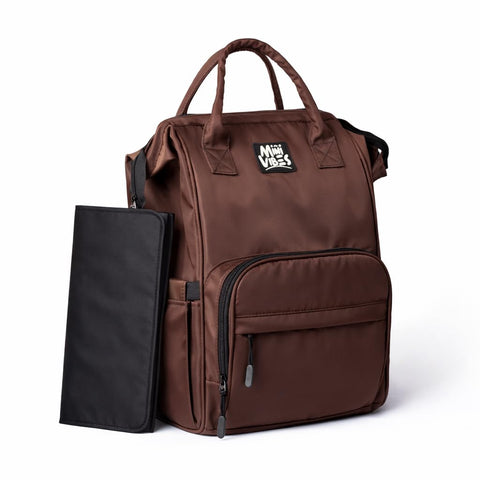 Mini Vibes Waterproof Diaper Bag – Premium Quality, Modern Design, Multiple Pockets, with Changing Mat