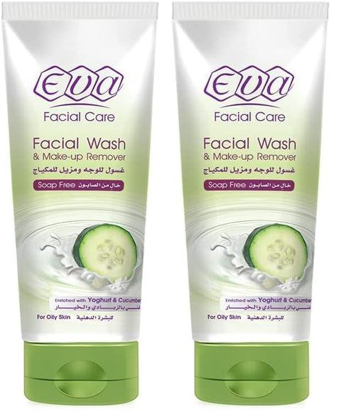 Eva Skin Care - Facial Wash and Make-up Remover with Milk Proteins (Pack of 2)