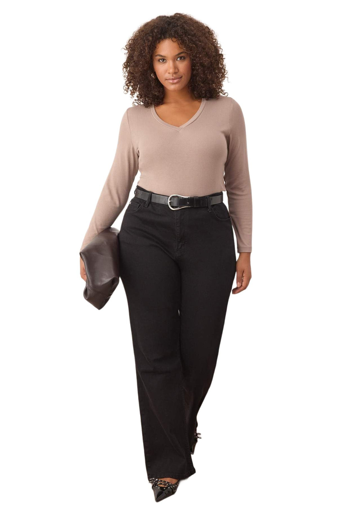 Trendyol Womens Weiblich Plus Size Blouse Mink Curve Plus Size Blouse (pack of 1)