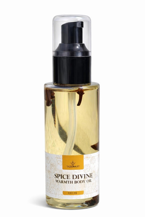 TAZEMMURT Spice Divine Warmth Body Oil, 100 ml - Spiced Aromatic Body Oil for Soft, Nourished Skin - Warm Scent Massage & Daily Moisturizing Oil