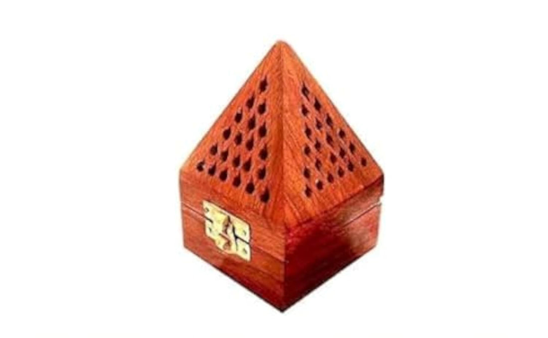 Indian Wood Conical Incense Burner