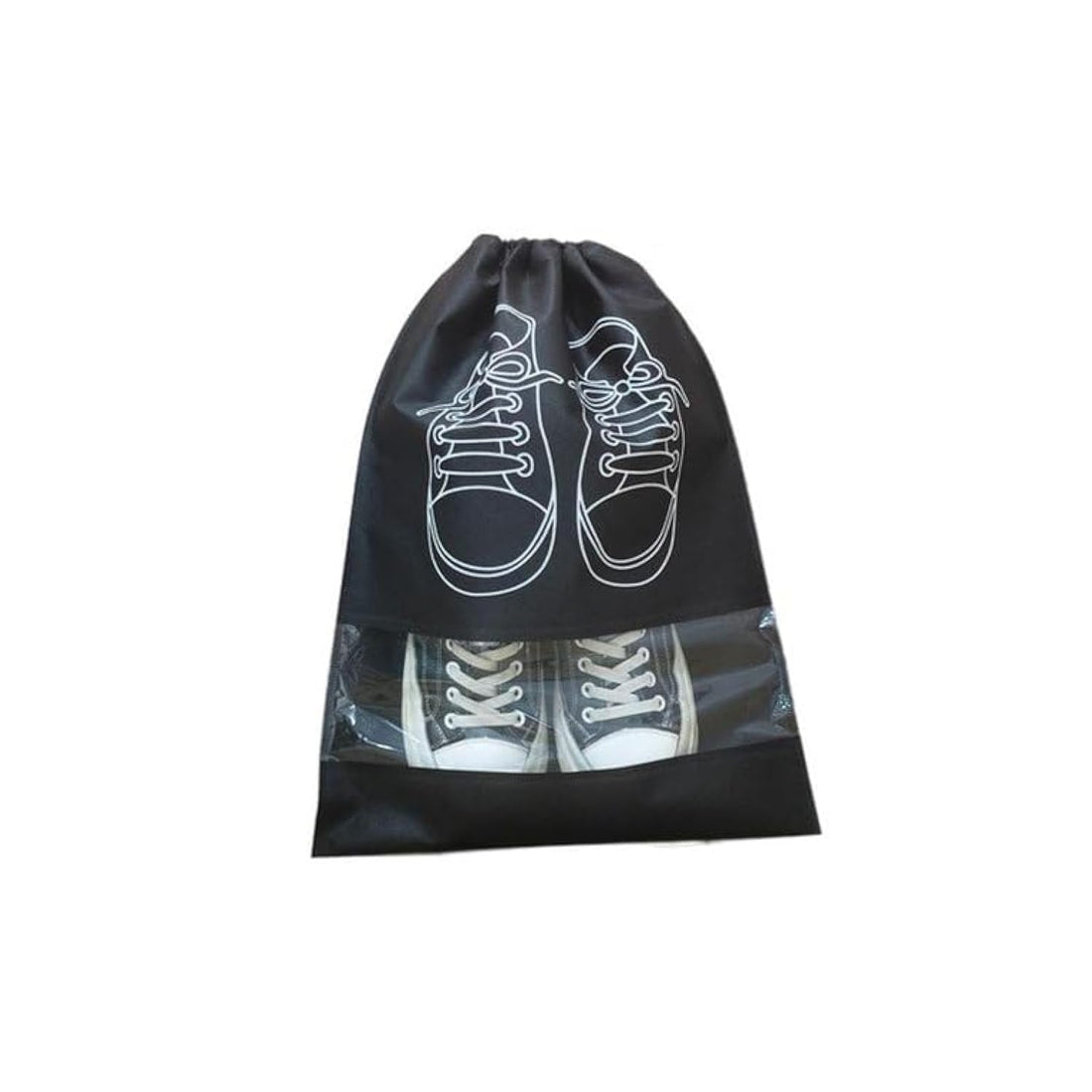 Large Travel Storage Shoe Bag, Portable Shoe Bag Dust-proof Shoe Organizer Bags for Men and Women Shoes (Black, 2)