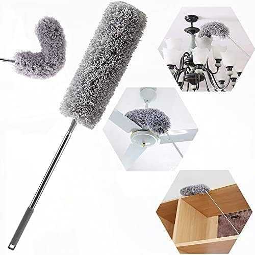 HOMERA 3M Telescopic Duster with Stainless Steel Handle for High Ceiling Car and Home Cleaning Foldable and Space Saving Lightweight Long Reach Cleaning Brush