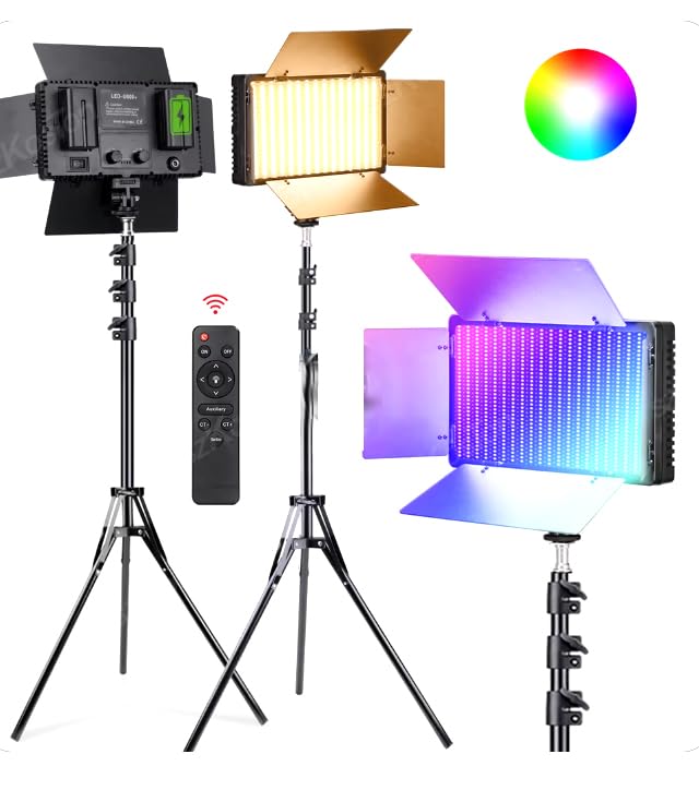 PRO 600 RGB LED Contains Stand With Vibrant Coloring Lightning Is Highly Practical For Shoots Setup - Black