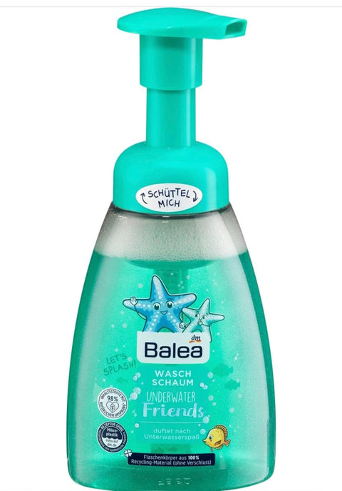 Balea children's washing foam Underwater Friends, 250 ml,Washing foam for children,With a nourishing scent,Moisturizing care formula,Especially for delicate children's skin