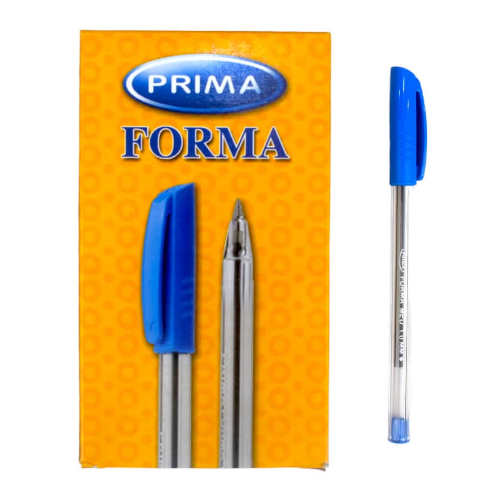 Prima Forma Ballpoint Pen, Fine, Blue - Box Of 24