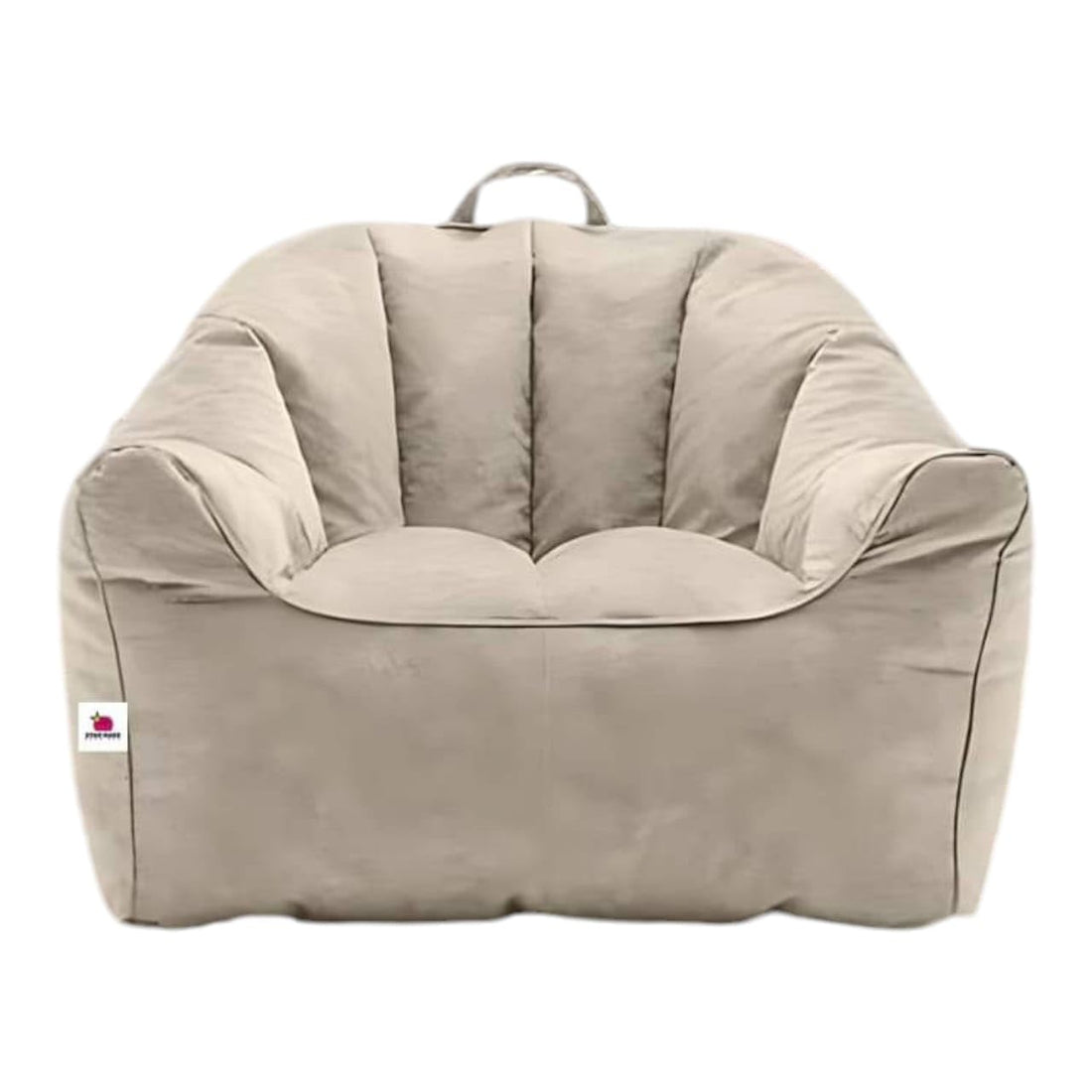 Star Bags Large Relaxing Velvet Bean Bag Luxury - 100 * 75 cm - Beige