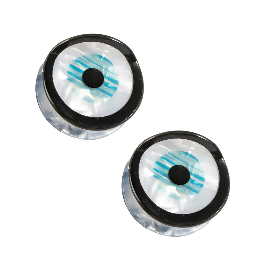 Circle Evil Eye Hair Clip,PVC Hair Claw,Small Hair Clips for Women,Pack of 2,Black