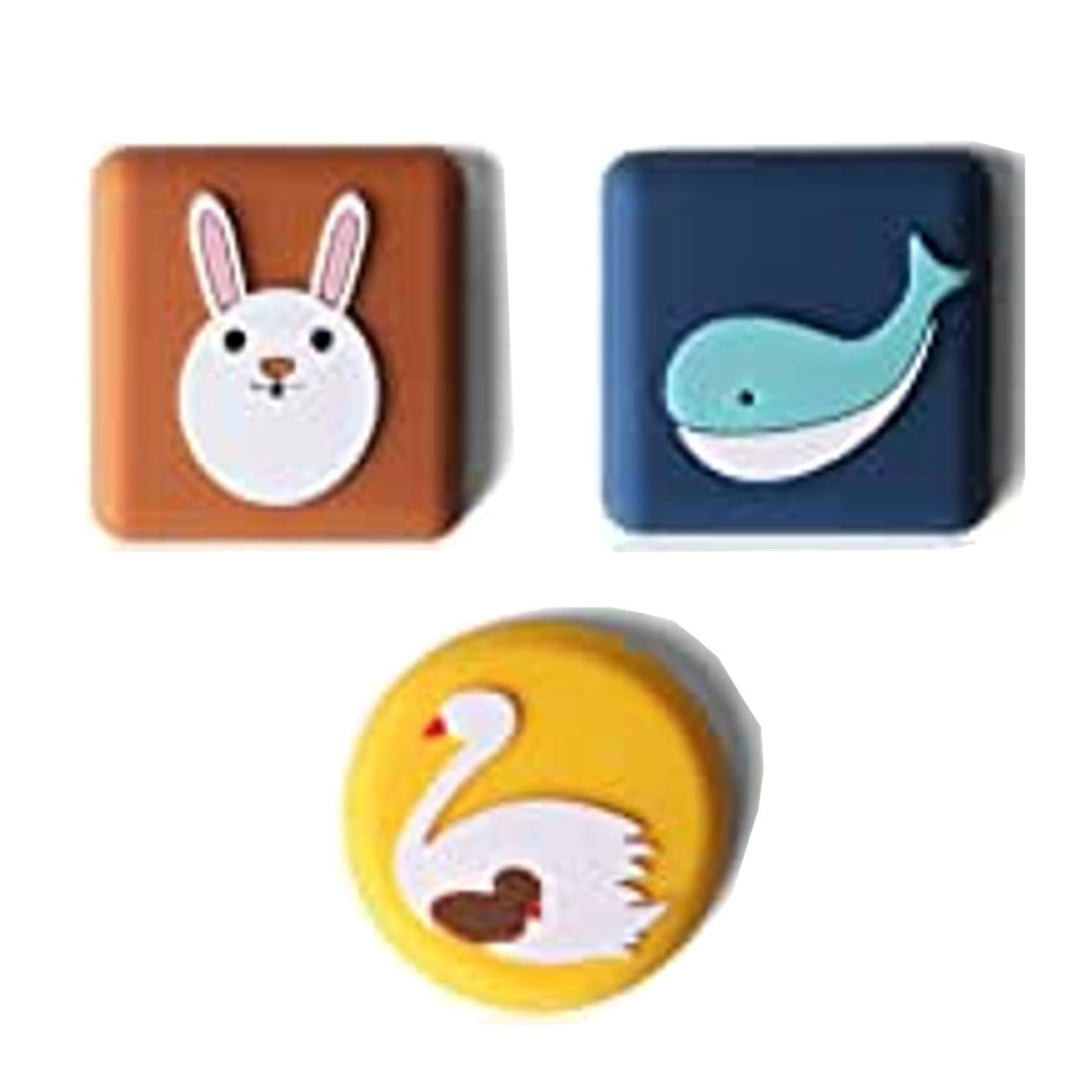 ARQIVO Door Stop Wall Protector, Cartoon Silicone Door Crash pad, Used for Wall Protection and Muffler, Door Handle, Refrigerator Door, Cabinet (Pack of 3)