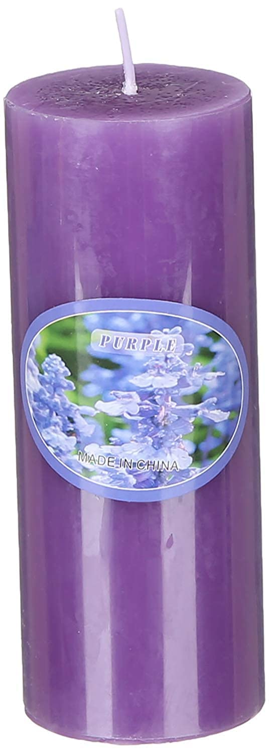 Palm Wax Candle with Lavender Scent, Small - Purple