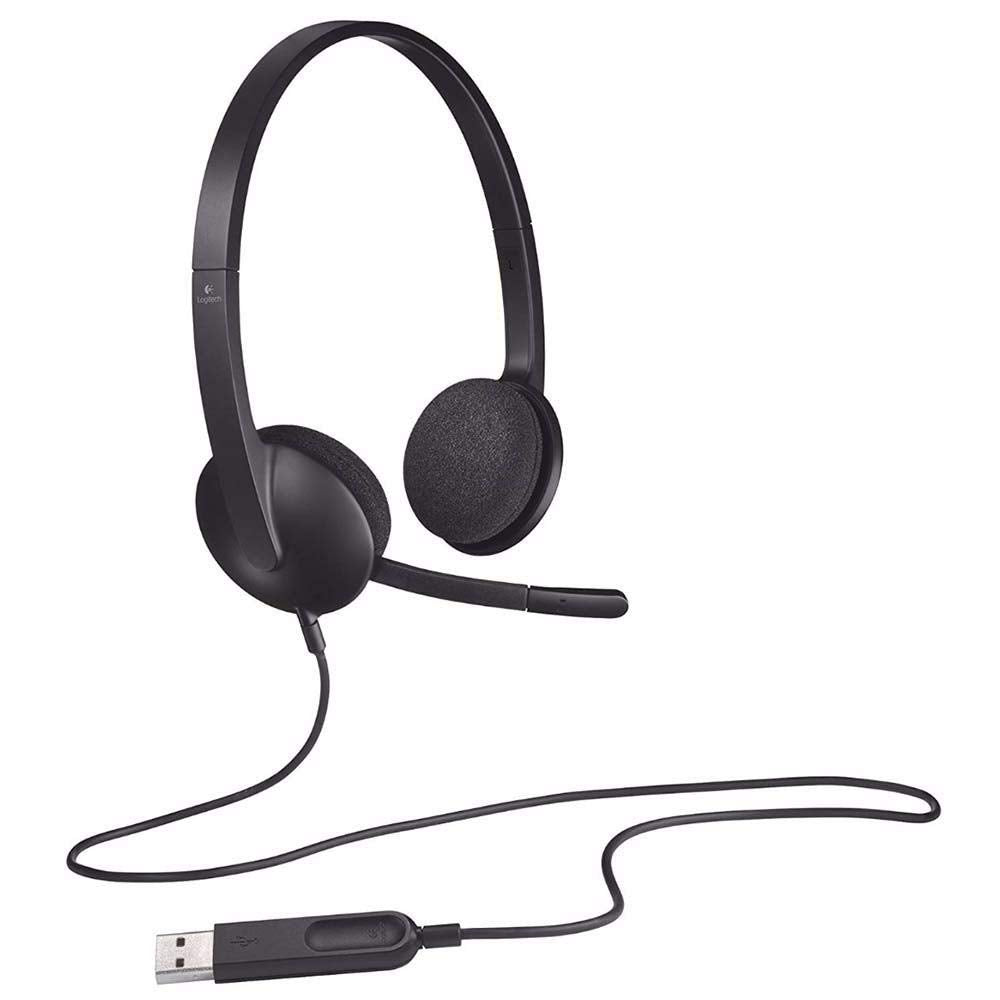 Logitech H340 USB Stereo Computer Headset Noise Cancellation For PC And Mac