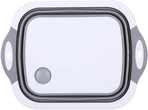 Foldable Silicon cutting board - white and grey