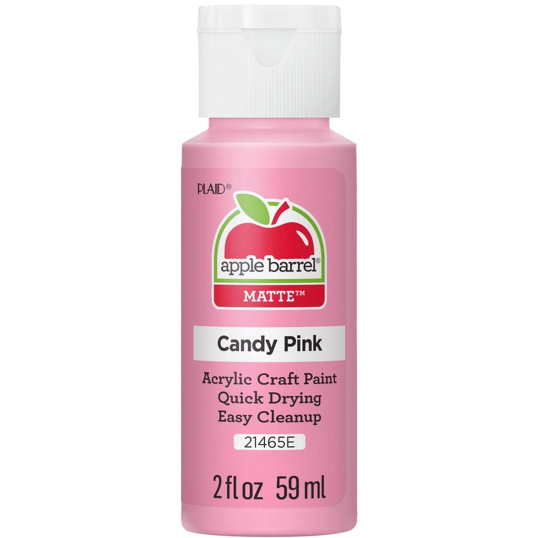 Apple Barrel Plaid Acrylic Paint In Assorted Colors (2 Oz) 21465 Candy Pink