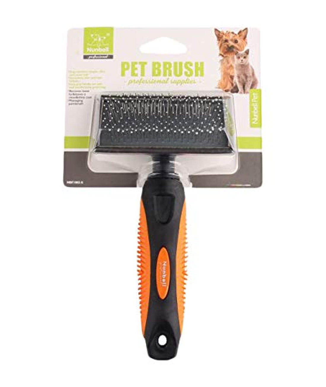 nunbell NBF1013-L Pet Brush - (Black Orange)