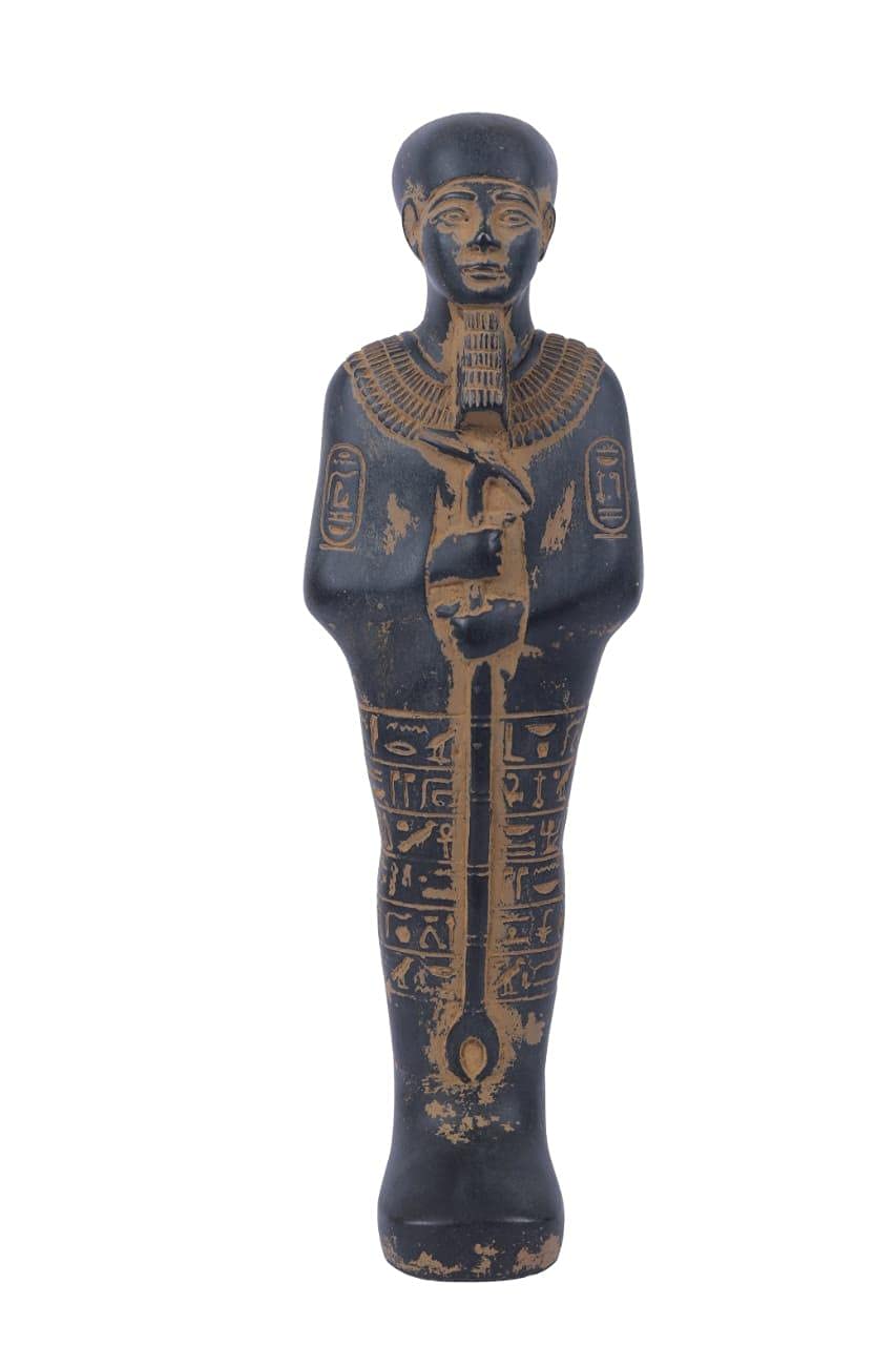 2200BCE Egyptian Stone Lord Ptah-Hotep Statue (Black)