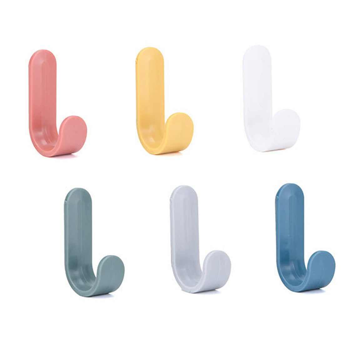 24 Pack Adhesive Hooks Utility Wall Hooks Key Hooks for Wall Decorative Key Holder Rack Self Adhesive Wall Hooks for Towels, Hats, Shower, Kitchen, Living Room, Office