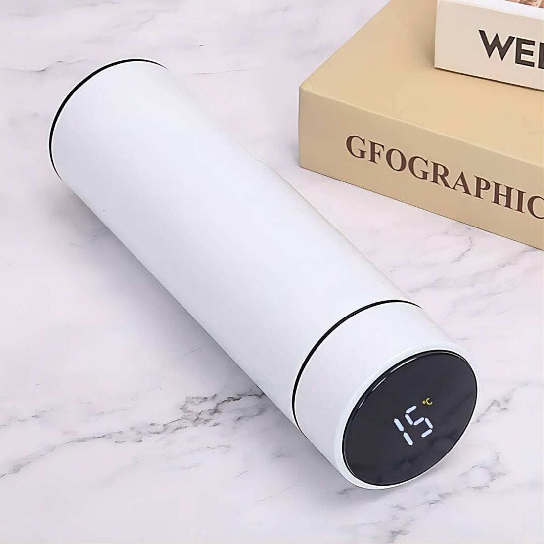 Smart Stainless Steel Water Bottle Thermos Travel Mug with Touch Screen LCD Smart Keep Hot or Cold Car Portable Tea Coffee Vacuum Vacuum Insulation on Walls