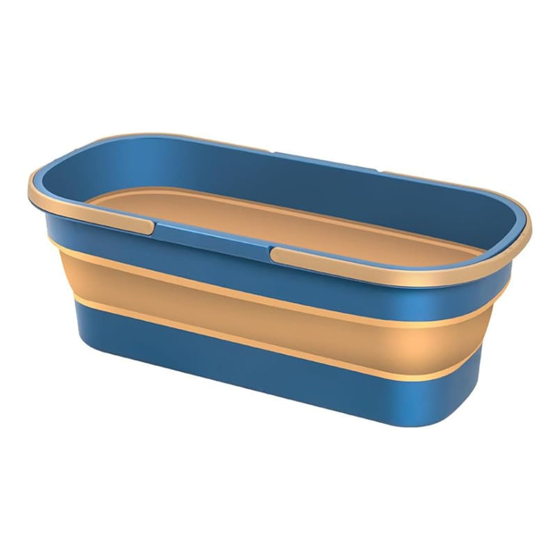 Zezzo Portable Folding Mop Bucket,Collapsible Mop Water Bucket with Wheels 18L (4.5 Gallon),Foldable Buckets with Handles for Household Cleaning Use