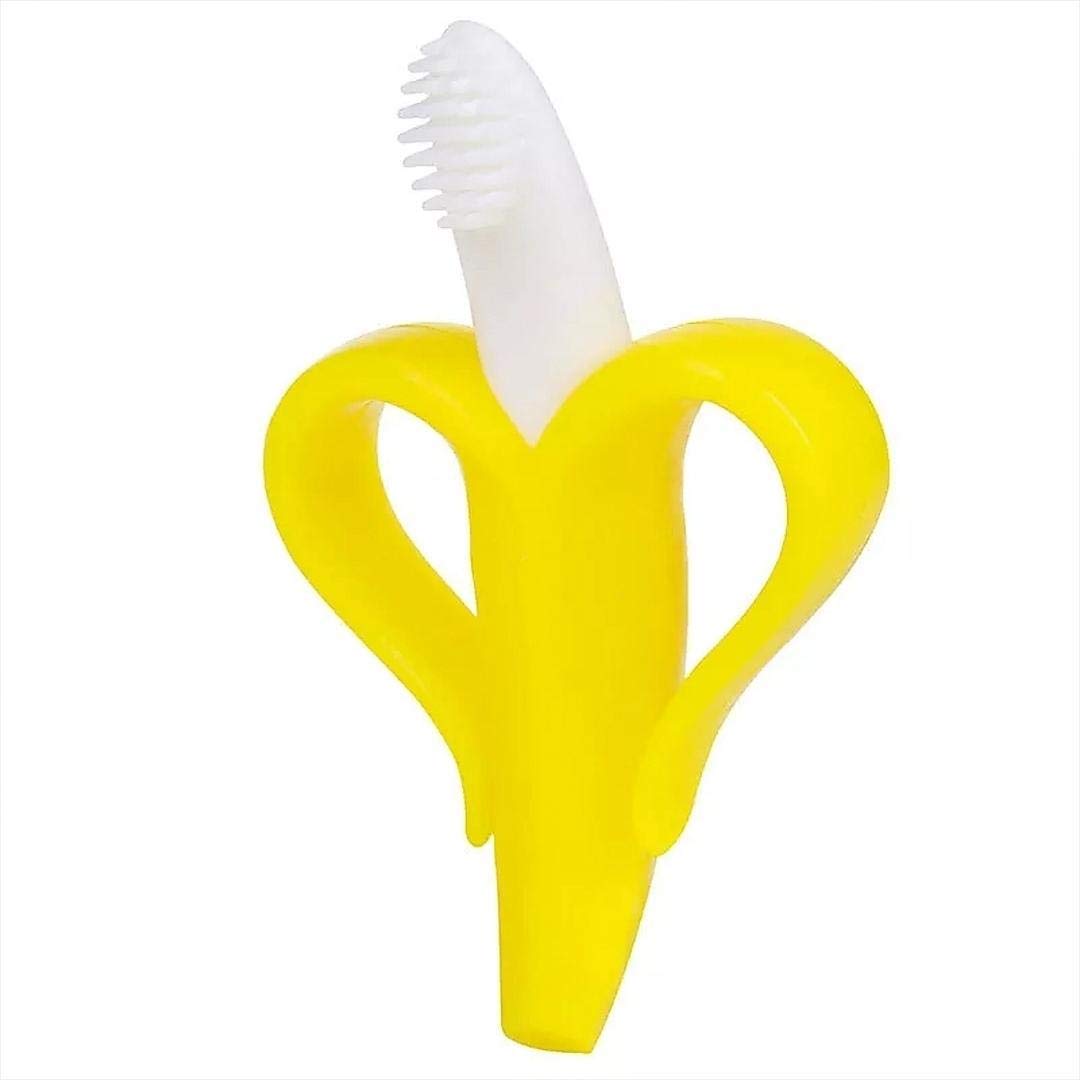 Banana Silicone Teether with Toothbrush