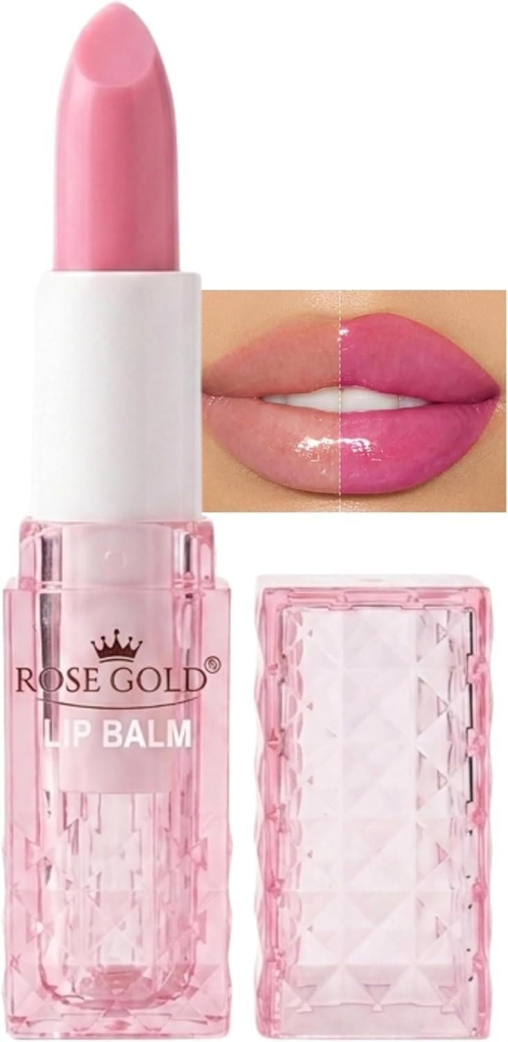 Color Changing Lipstick,Moisturizer Long Lasting Lip Care Lip Balm Magic Lip Gloss Lip Tint Stain Gloss Set for Women (Orange)