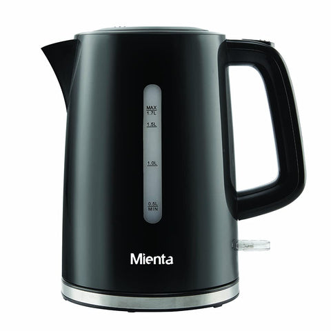 Mienta Electric Kettle - Quartz 1.7L – 2150W, Black – EK201620A