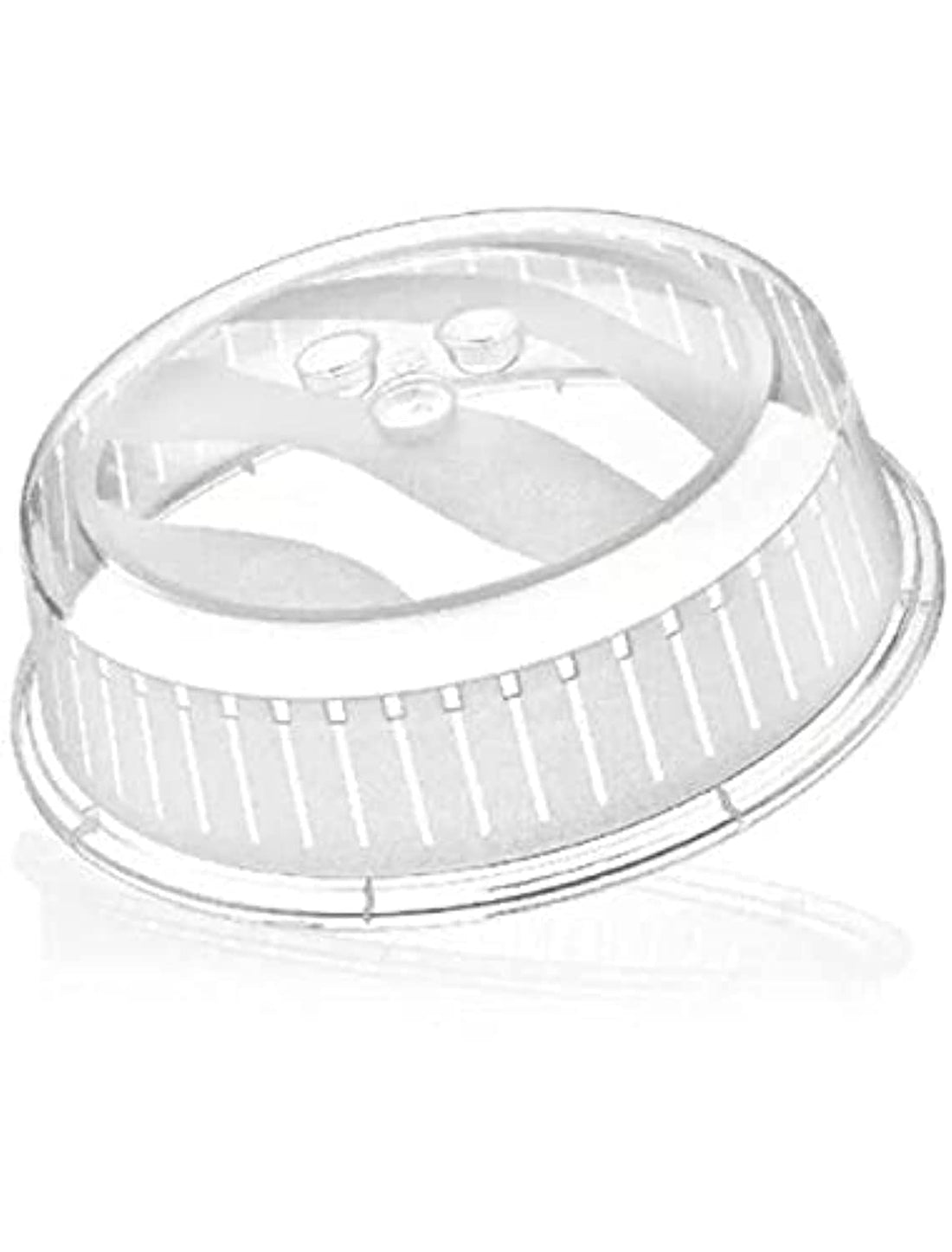 Dunya Ventilated Microwave Food Plate Dish Cover Kitchen Cooking Lid Made of durable plastic BAP Free and Non-Toxic (Transparent)